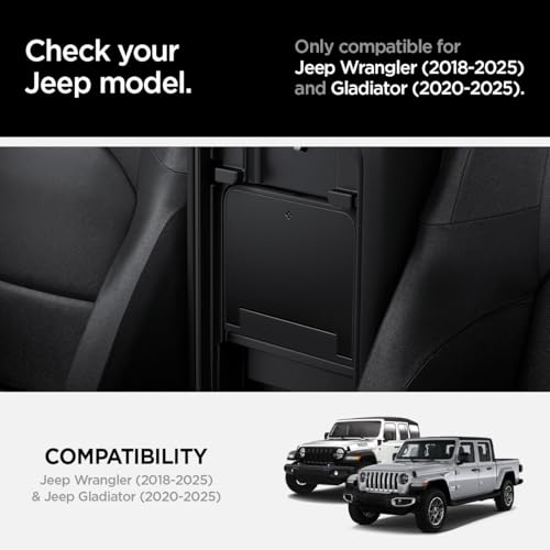 Image of Spigen One-Touch Center Console Hidden Storage Box Designed for Jeep Wrangler and Jeep Gladiator
