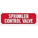 "Sprinkler Control Valve" Tag By SmartSign | 2" x 6" 3M Engineer Grade Reflective
