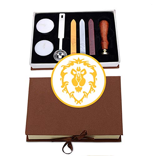 Alliance Wax Seal Stamp Kit for World of Warcraft Wow Alliance Seal Stamp Set Great Gift for Video Game Fans Friends Birthday Christmas (Alliance KIT)