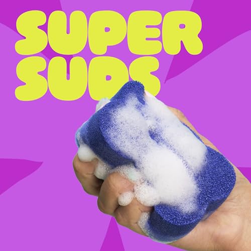 Image of Brite by Scotch-Brite Scrub & Wipe with Drain + Dry Stand, Kitchen Sponge for Washing Dishes, 1 Scrub Sponge