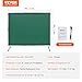 VEVOR Welding Screen with Frame, 6' x 8' Welding Curtain Screen, Flame-Resistant Vinyl Welding Protection Screen on 4 Swivel Wheels (2 Lockable), Moveable & Professional for Workshop/Industrial, Green