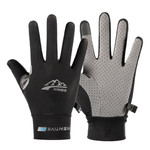 Image of Men's Sun Protection Gloves Men, Anti-Slip Summer Gloves with Touchscreen Fingers | UPF 50+ | Full Finger | Motorcycle & Bike | Lightweight | Summer Riding