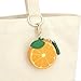 Sanxiner Cute Fruit Coin Purse Charms Kawaii Cherry Keychain With Zipper Coin Pouch,Strawberry Bag Charms Orange Change Purse Cute Apple Mini Bag with Keychain for AirTag (Orange 1)