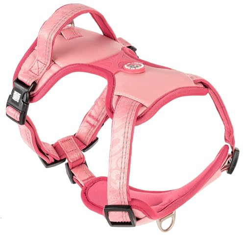 Max & Molly Sport Hundegeschirr Sehr Grosse Hunde mit Gotcha! Smart ID Sicherheitsanhänger, Matrix 2.0 Rose/XL, Geschirr Hund Gepolstert & Reflektierend - Komfort für deinen treuen Begleiter