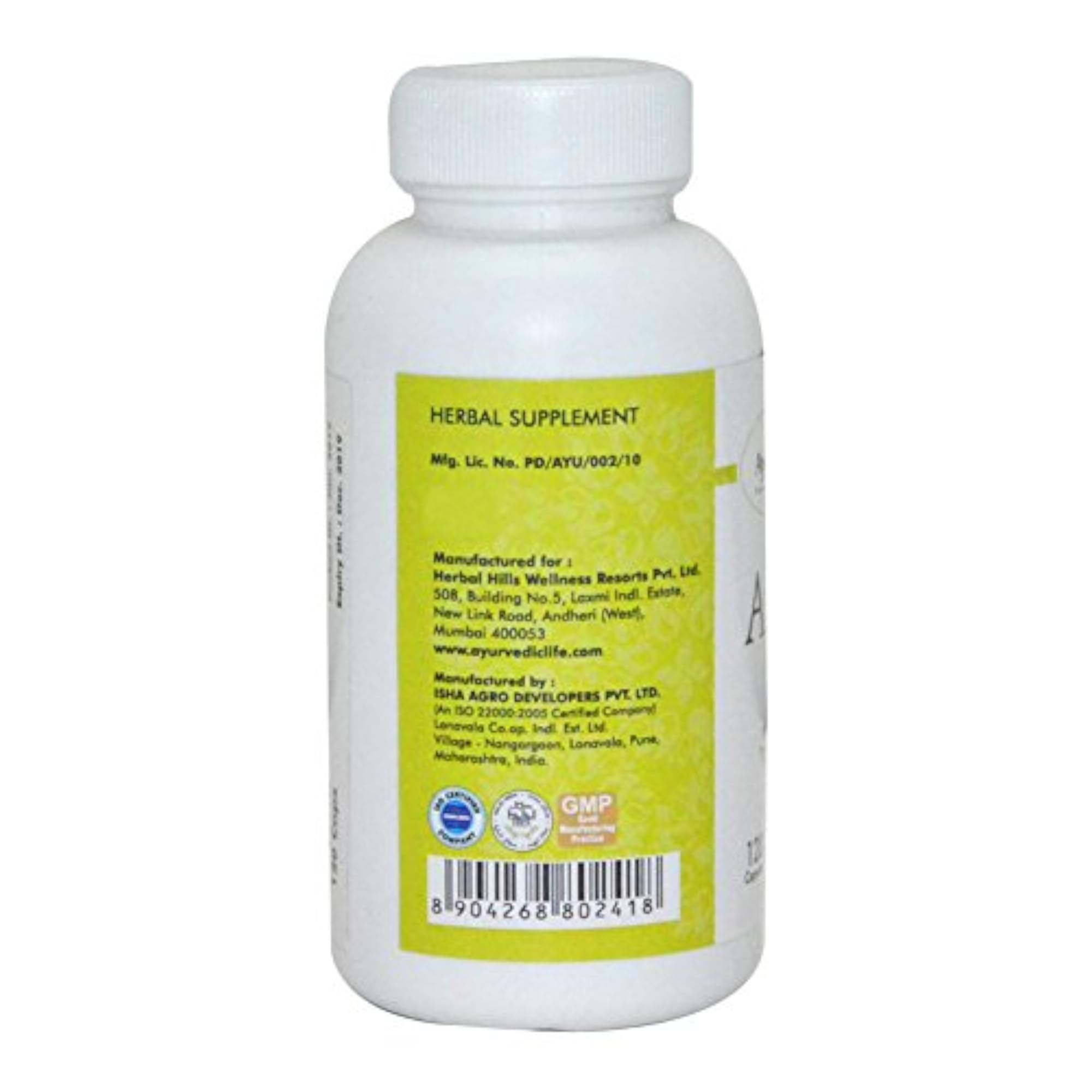 Ayurvedic Life Arjuna Capsules, 500mg, 120 Count