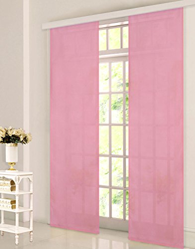 Panel japonés de Microfibra, 245 x 60 cm, Opaco y Mate, Color Rosa
