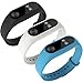 WindTeco Pacco da 3 Xiaomi Mi Band 2 Polso Cinturino, Kit Cinturini di Ricambio per Smartwatch Xiaomi Mi Band 2 Intelligente Miband Bracciale, Nero, Bianco, Azzurro (Activity Tracker Non Incluso)