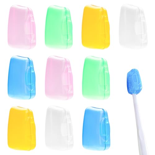 10 Pcs Funda para Cabezal de Cepillo de Dientess, Funda Cepillos Dientess, Estuche Cepillos Dientes Viaje, Estuche Protector para Cabezales de Cepillo de Dientes Manual para hogar hotel oficina