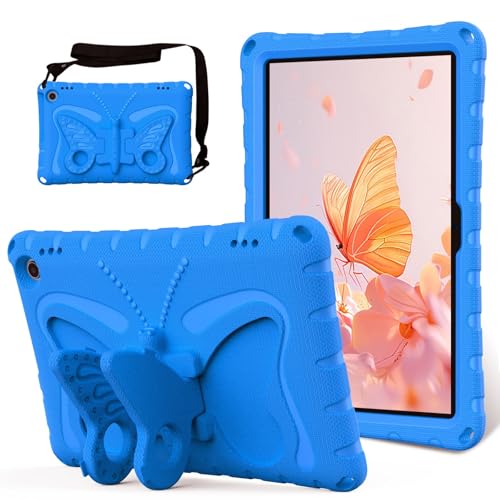 Coque Fire HD 10 enfant pour simplifier les voyages en voiture avec support bleu EVA