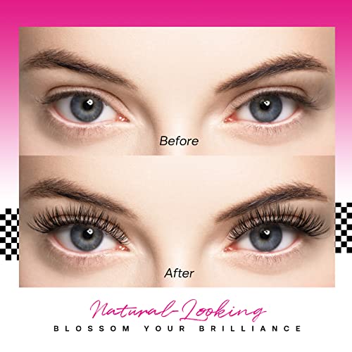 Image of CALAILIS Individual Lashes, DIY Eyelash Extensions, Super Thin Glue-based Band, Natural Look Reusable, Lasting for 48 Hours Individual DIY Eyelashes (02MIX-C)