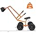 Costzon Kids Ride on Digger, Heavy Duty Steel Digging Scooper Excavator Crane with 360° Rotating Seat, 4 Thickened Wheels, Outdoor Beach Sandbox Toy for Sand, Dirt, Snow, Sit on Digger for Boys Girls