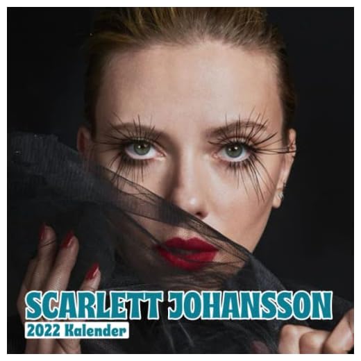 Scarlett Johansson 2022 Kalender: Berühmtheit Kalender 2022 von Jan. 2022 bis Dez. 2022 | Bonus 4 Monate 2023. Offizieller Kalender 2022 mit Notizen, Monatlicher quadratischer Kalender