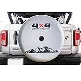 Tribones for Toyota Prado TX, Ford Raptor F150, Jeep & Ford Bronco Spare Tire Cover with Camera Hole, Spare Wheel Cover with Hole, Tire Cover Protector, White/Silver (XXL: 315/70R17, 35x12.5-R22)