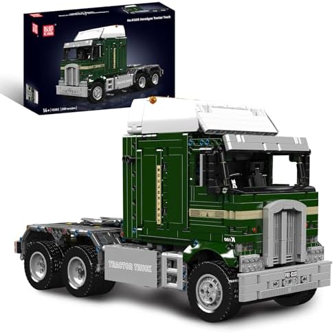 Mould King 13202 Flated Truck Tractor Model Kit, Semi Truck Building Blocks Toy with Remote Control, Gift Construction Set for Adults (2181 Pcs)
