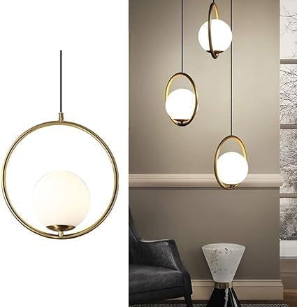 Image of Wall Lamp Chandelier Pendant Light, Home Decor for Bedroom, Living Room, Hallway, Cafe, Hotel, Restaurant (Ring Hanging LAMP Set with LED Bulb Pack of 1)