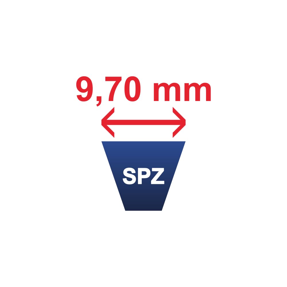 Optibelt SPZ 1347 SK S=C Plus SPZ - Cinghia a cuneo stretta ad alte prestazioni, DIN/ISO/BS, lunghezza 1347 mm