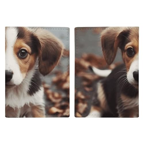 Étui de passeport de voyage en cuir au motif de chien pour des vacances stylées et sereines