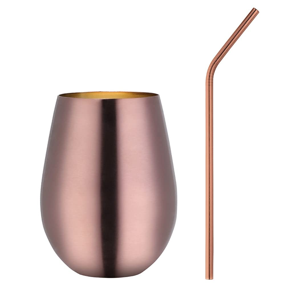 Coctelera 500Ml Cerveza de Acero Inoxidable Copa de Vino Vaso de Cerveza de Oro Rosa Cóctel Jugo de Leche Taza de Metal para Bar Bebidas al Aire Libre (Tamaño : C) (E)