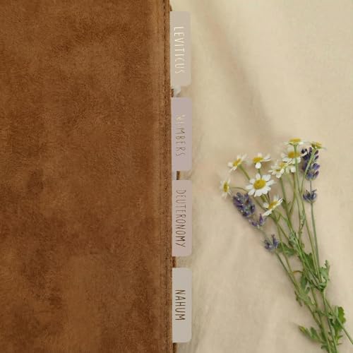 Acidea 90 Laminierte Bibelreiter, Verdickt Großdruck-Index-Tabs für Frauen und Männer, laminierte Bibelbuch-Tabs für das Studium der Bibel, Bibel Register, selbstklebend Bibeljournaling-Zubehör