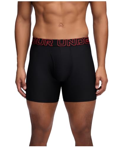 Image of Under Armour mens Multi-pack Performance Tech Boxerjock Brief, 6 inch Inseam, All-day Comfort & Soft