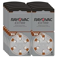 RAYOVAC® Extra Size 312 Hearing Aid Batteries (60 Batteries)