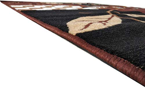 Image of BCF Area Rug 6X8 feet, Brown KI23 Carpet for Home Decor | Easy to Clean, Anti-Skid Ideal for Living Room, Bedroom, Hall