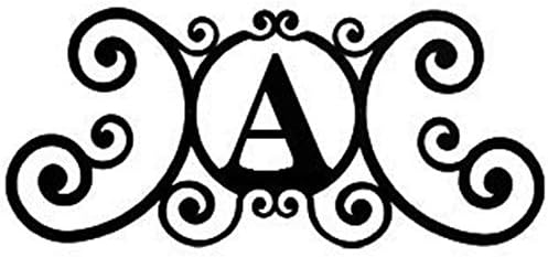 Large 24" Last Name Letter Art Wall Decor,Family Name House Plaque Wall Decoration,Last Name Sign Rustic,Metal Wall Wrought Iron Hanging Art,Initial Decor,Monograms,Home Front Door Outdoor Fence Decor