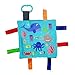 Baby Sensory Crinkle & Teething Square Lovey Toy with Closed Ribbon Tags for Increased Stimulation: 8"X8" (Ocean Marine Animal)