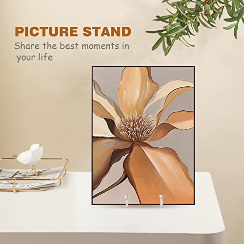 Plate Holder Easel Display Stand - 8 Inch Metal Plate Stands For Display - Tabletop Picture Stand - Silver Iron Easels For Display Pictures | Photo Frames | Book | Decorative Plates | Plaque -2 Pack #TOP6