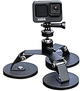 SUREWO Magnetic Action Camera Mount for GoPro 11,Triple Magnet Suction Cup Holder Mount Compatibl...