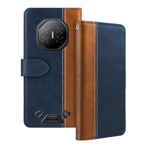 Shantime ���U�[�t���b�v�P�[�X Doogee S300 Plus �Ƃ̌݊������� �J�[�h�z���_�[�t�� RFID�u���b�N �}�O�l�b�g�L�b�N�X�^���h �X�����t�B�b�g �r�W�l�X�ی�J�o�[(�u���[)