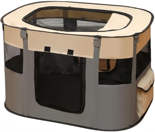 AZIEBAY ペットサークル 犬 猫 ケージ 折りたたみ式 収納バッグ付き 室内外兼用 組立簡単 お出かけ 分娩室としても使える 多用途 ご安心してお選びください