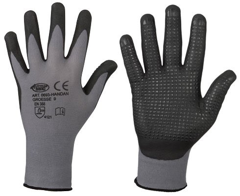 Gants de travail à picots antidérapants taille 8 pour manutention sûre