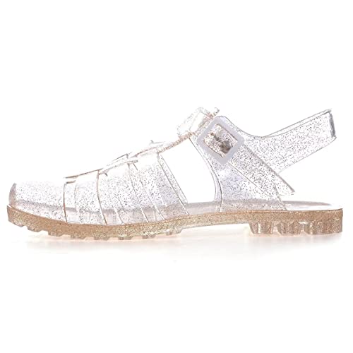 Image of Hee grand Crystal Jelly Heel Sandals for Women Summer Beach Jelly Shoes