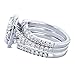 Kobelli Cushion Forever One Moissanite Halo Bridal Rings 4 CTW CTW Platinum (3 Piece Set) - 6.5