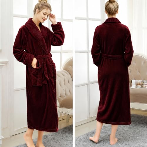 Image of Premium Long Robes for Women: Warm Super Plush Soft Fleece Bathrobes