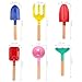 UMUACCAN Beach Toys for Kids,Beach Sand Toys, 8'' Metal Sandbox Toys with Sturdy Wooden Handle,Safe Beach Gardening Set,Spoon, Fork, Trowel, Rake & Shovel for Kids，Snow Shovel（6 pcs）