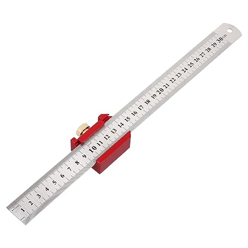 ARTIBETTER 1Set Manual Woodworking Line Locator with Stop Block Durable Marking Ruler for Accurate Measurements and Marking Woodworking Projects