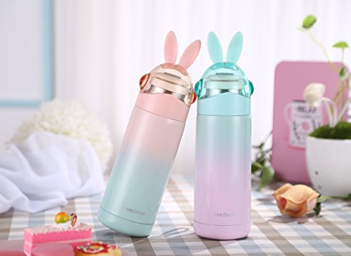 Cute Rabbit Kids Insulation Bottle-Stainless Steel Thermoses,Leak-Proof Travel Coffee Mug,Durable Tumbler For Baby Hot Water 12 Ounce #TOP2