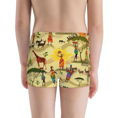 Boys' Cotton Boxer Brief Soft Underwear-Ethnic African3