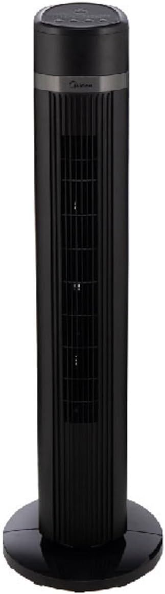 Midea Tower Fan with Multifunction Remote Control, 3 Wind modes-Natural | Slumberous & Normal, Three Dimensional Angle Air Flow, 15 Hours Timer Perfectly Suitable for Home or Office, FZ10-18TRB