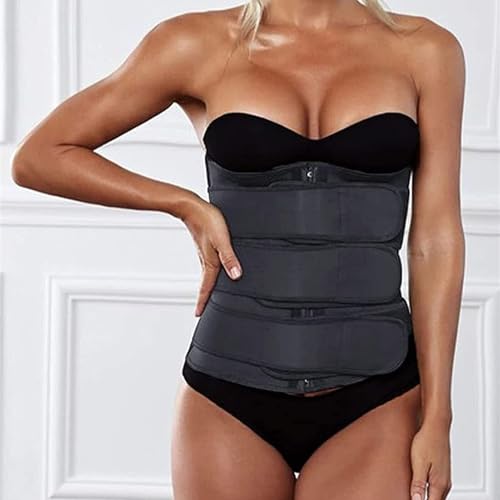 Plus Size Corsets for Women Men Lumbar Brace Waist Trainer Shaperwear Tummy Control Slimming Fat Burning for Postpartum Abdomen Belt Suitable For Sports (Black M)3