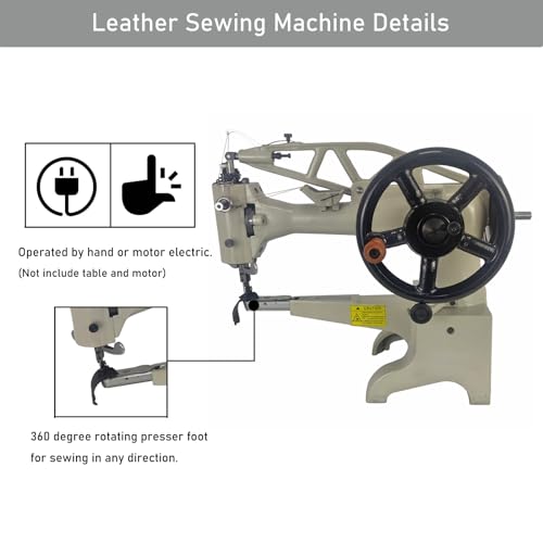 INTSUPERMAI Leather Patcher Hand Crank Machine