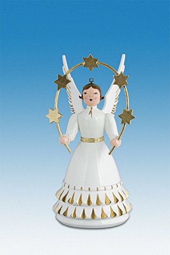 Ange rococo en bois de 12 cm pour illuminer votre table de Noël en famille
