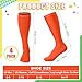 Chicingyou 4 Pairs Neon Knee High Socks Solid Color Unisex Long Tube Athletic Knee High Calf Neon Roller Skate Socks for Roller Skating Month Party Outdoor Sports Soccer Training