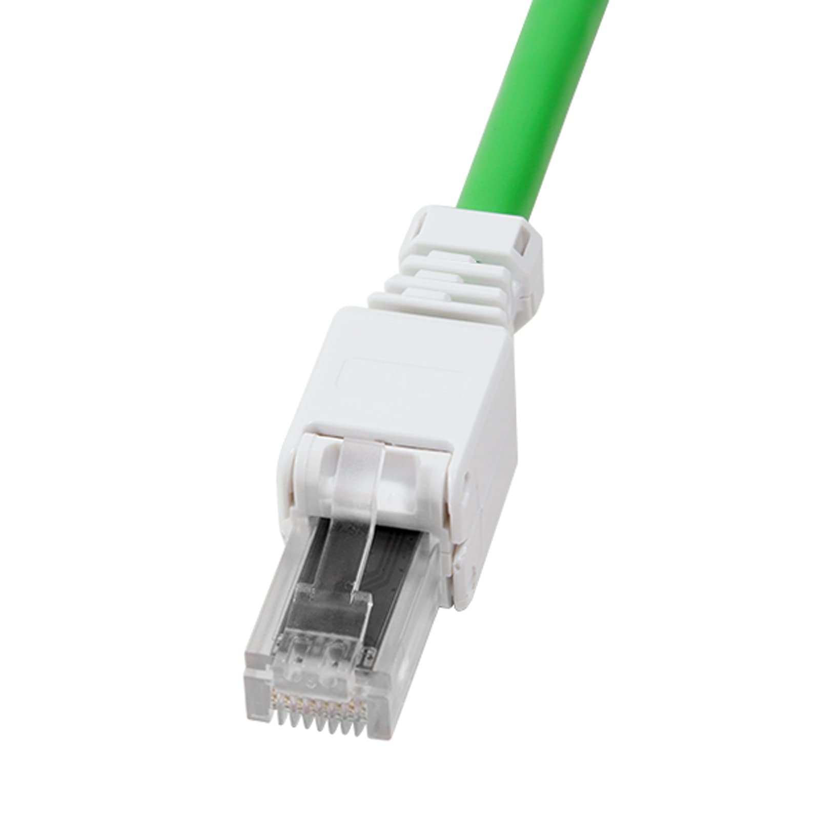 100 connettori di rete RJ45 Cat 6a con contatti placcati in oro, cat.6a LAN, connettore crimpatrice Gigabit per cavo patch, cavo di posa CAT7, CAT6A, CAT6, compatibile senza attrezzi, spina DSL UTP