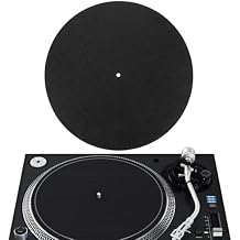 Turntable Platter Mat, Anti Static Vinyl Record Player Vibration Dampening Felt Black