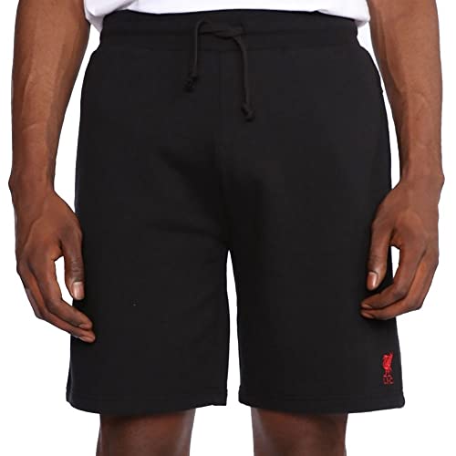 Image of Liverpool FC Mens Crest Sweat Shorts (S) (Black)
