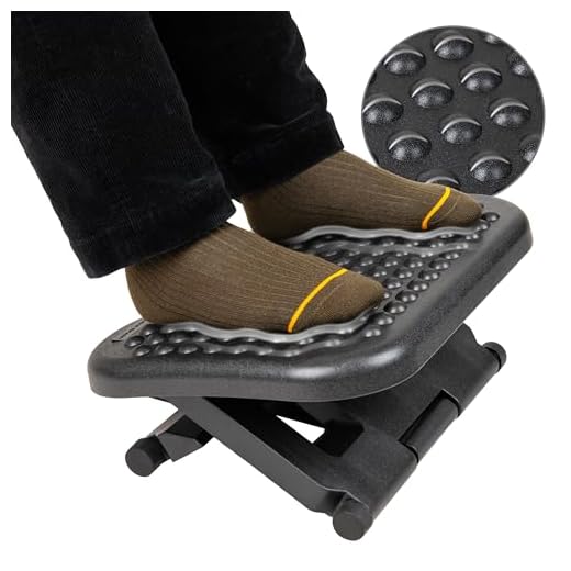 Mind Reader Anchor Collection Ergonomic Foot, Pressure Relief for Comfort, Back, and Body, 1 Pack, Black