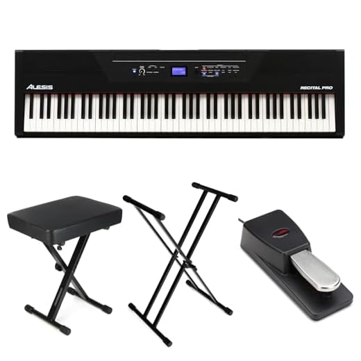 Alesis Recital Pro 88-key Hammer-action Digital Piano Essentials Bundle